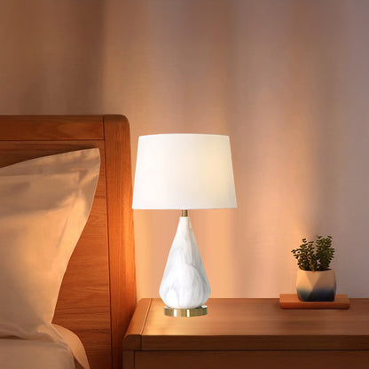 Marble Diamond Eclectic Metal Table Lamp