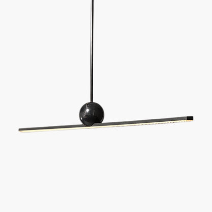 Marble Linear Contemporary Brass Pendant Lamp