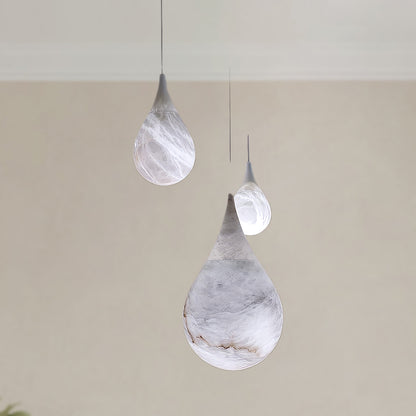 Marble Raindrop Minimalist Metal Pendant Light