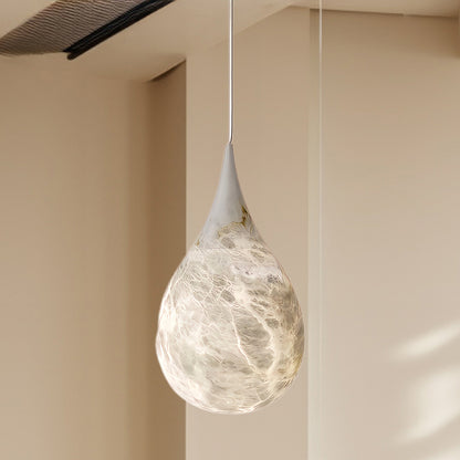 Marble Raindrop Minimalist Metal Pendant Light