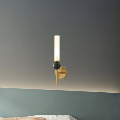 Marble Vertical Modern Brass Wall Lamp