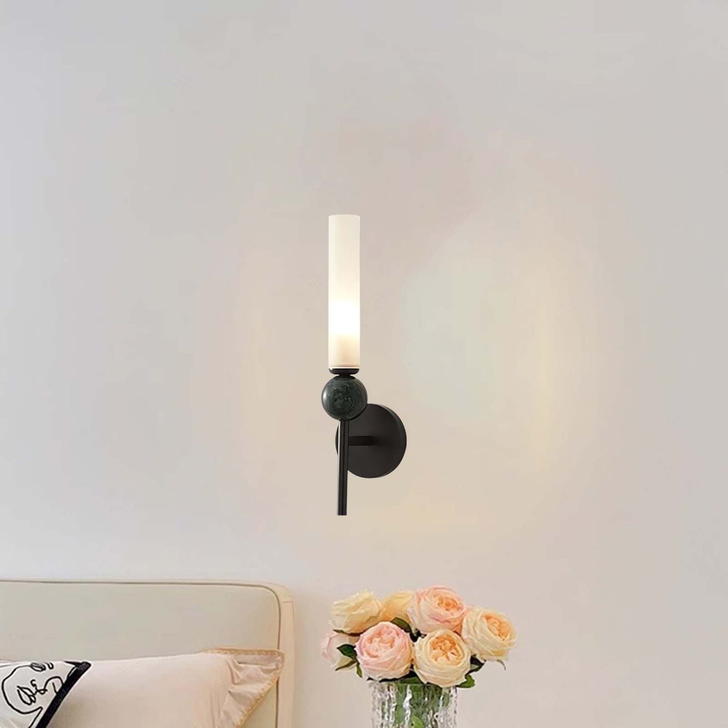 Marble Vertical Modern Brass Wall Lamp