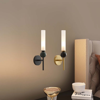 Marble Vertical Modern Brass Wall Lamp