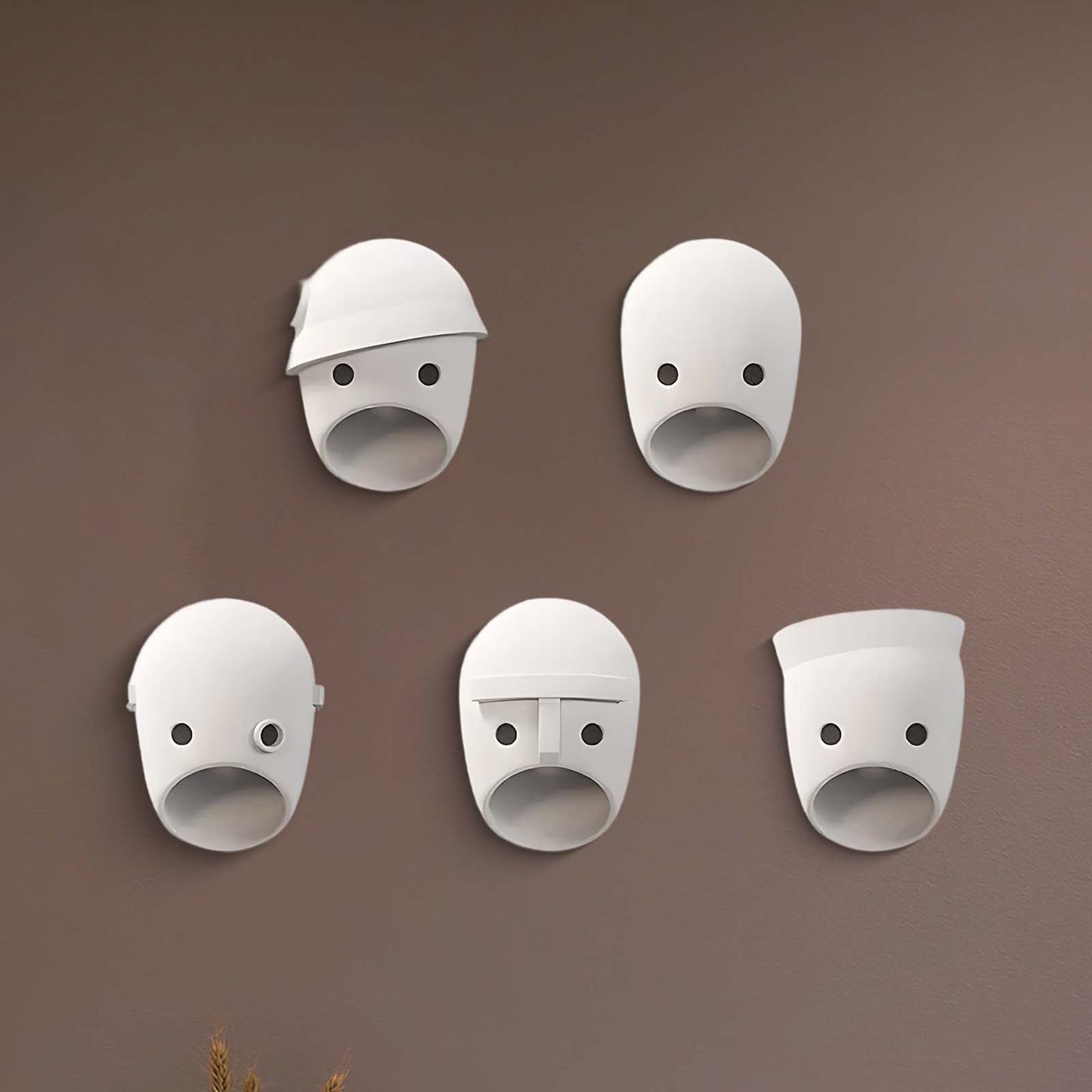 Mask Art Deco Ceramic Wall Light