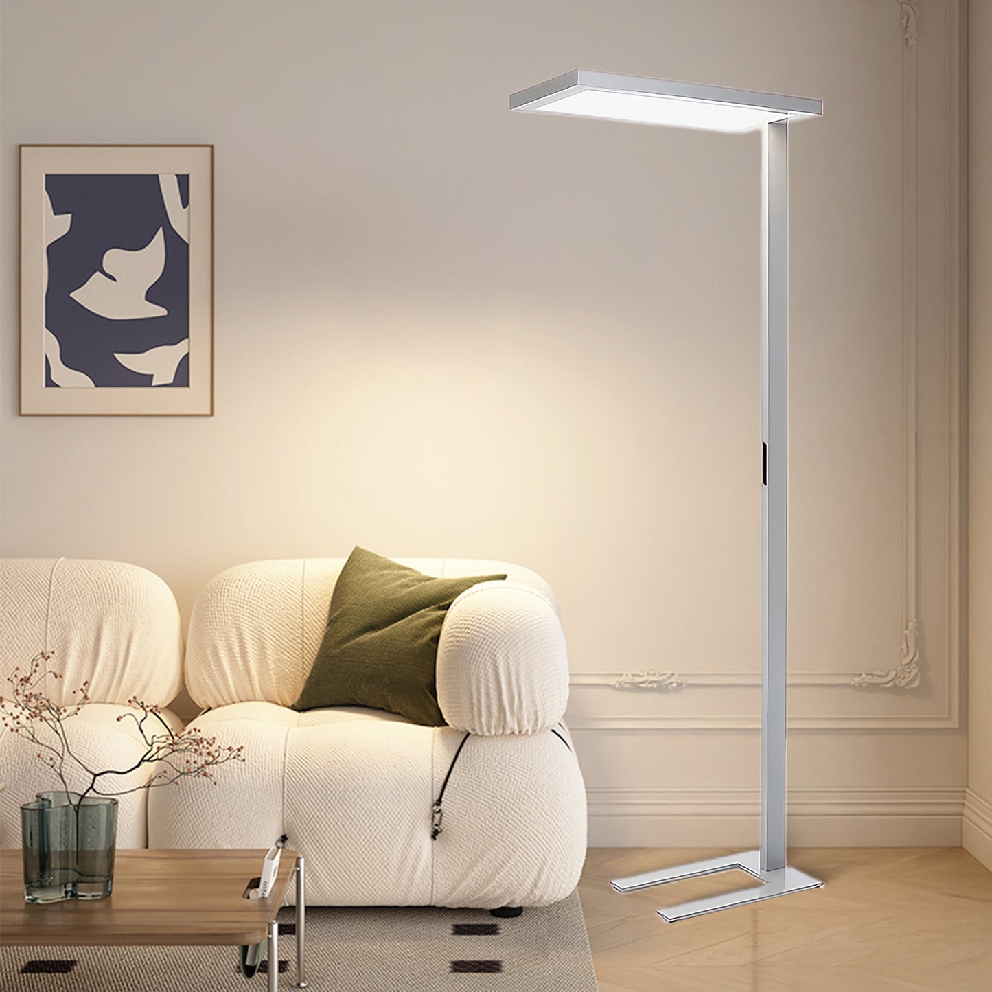 Matthis LED Art Deco Steel Floor Lamp