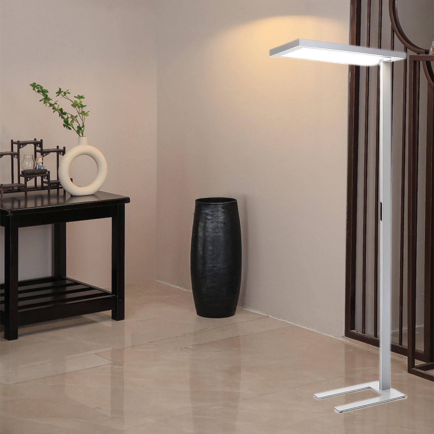 Matthis LED Art Deco Steel Floor Lamp