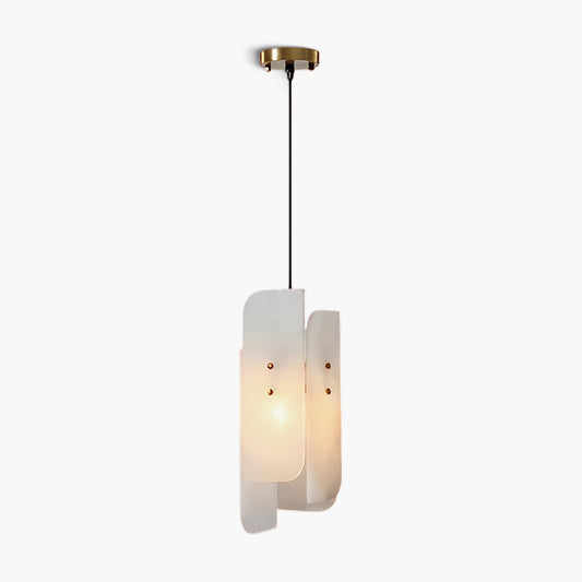 Megalith Mini Art Deco Brass Pendant Light