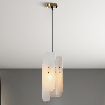 Megalith Mini Art Deco Brass Pendant Light