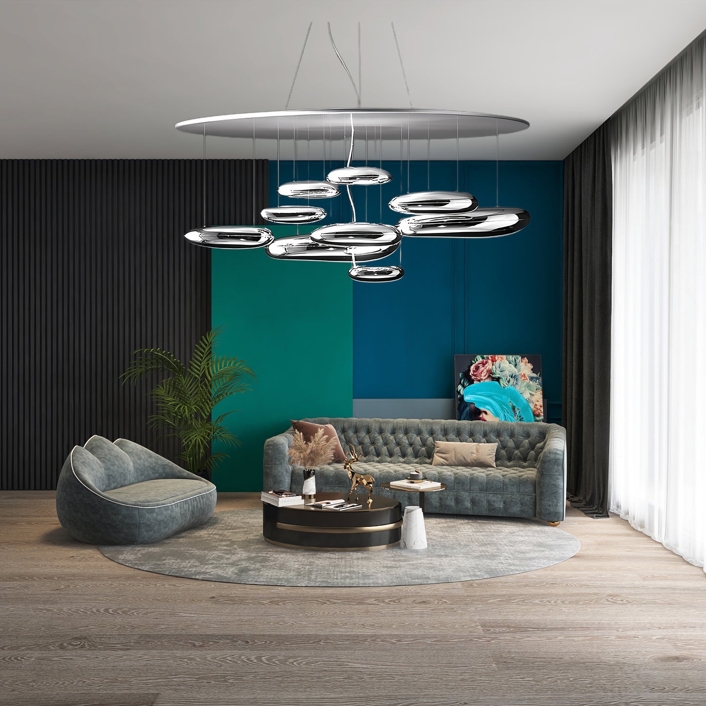 Mercury Modern Metal Chandelier