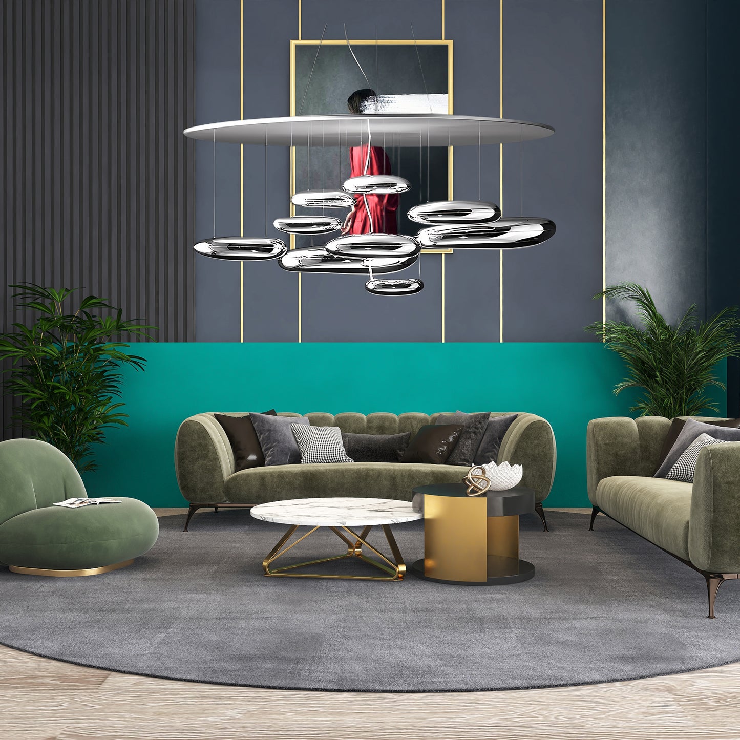 Mercury Modern Metal Chandelier