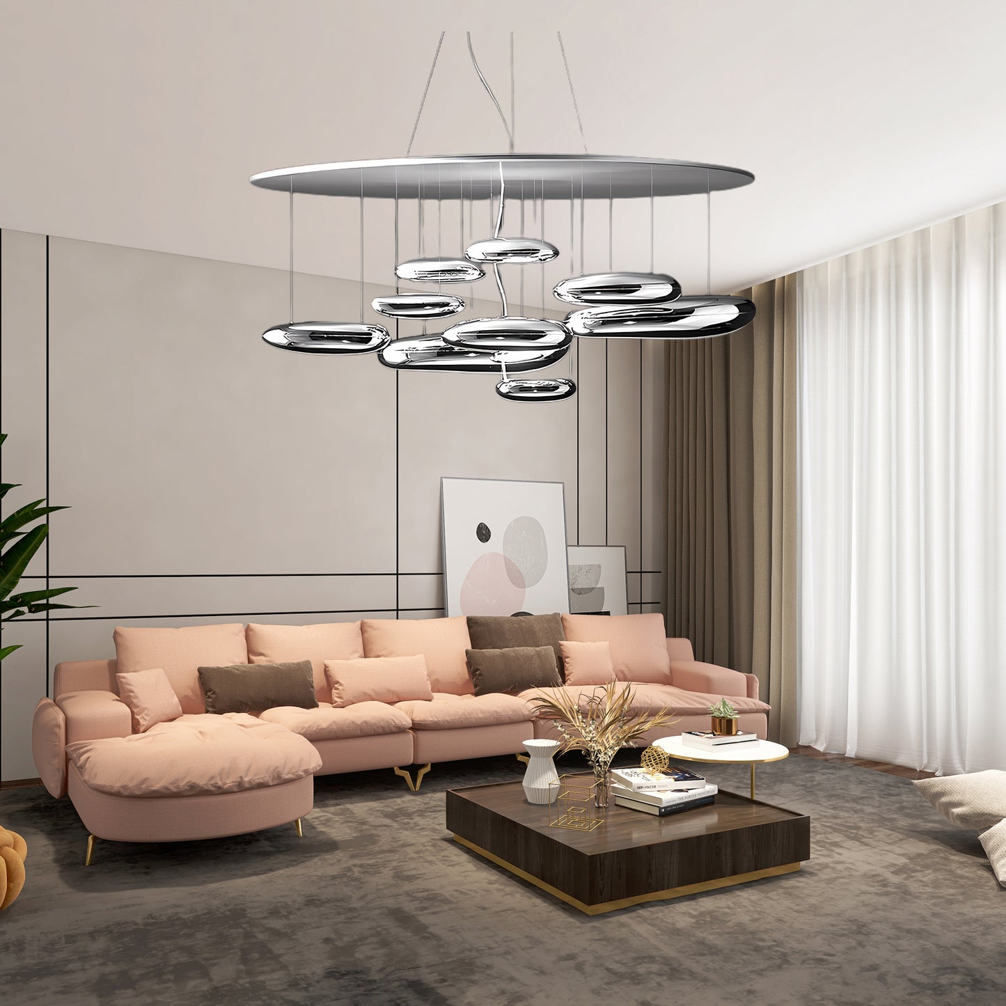 Mercury Modern Metal Chandelier