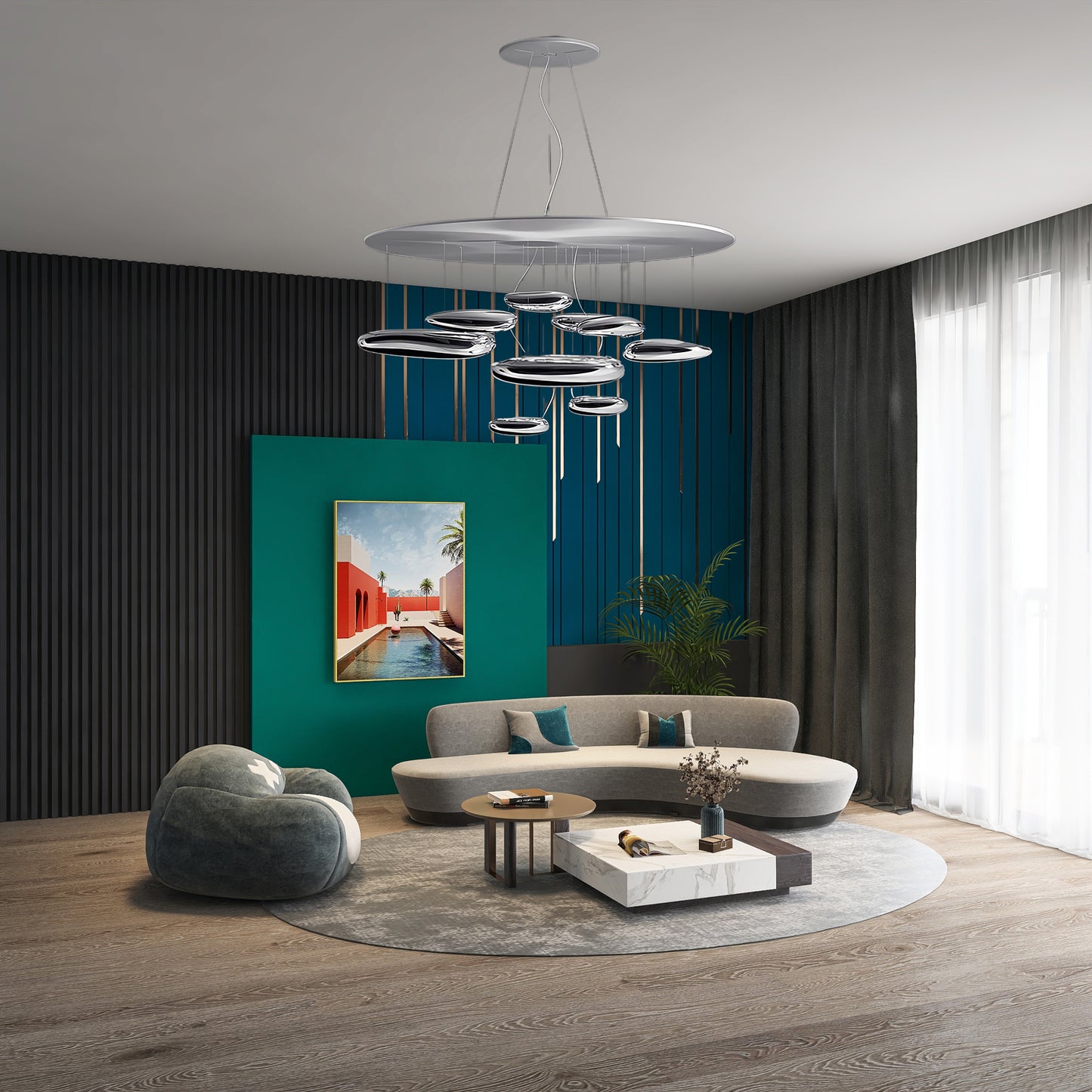 Mercury Modern Metal Chandelier