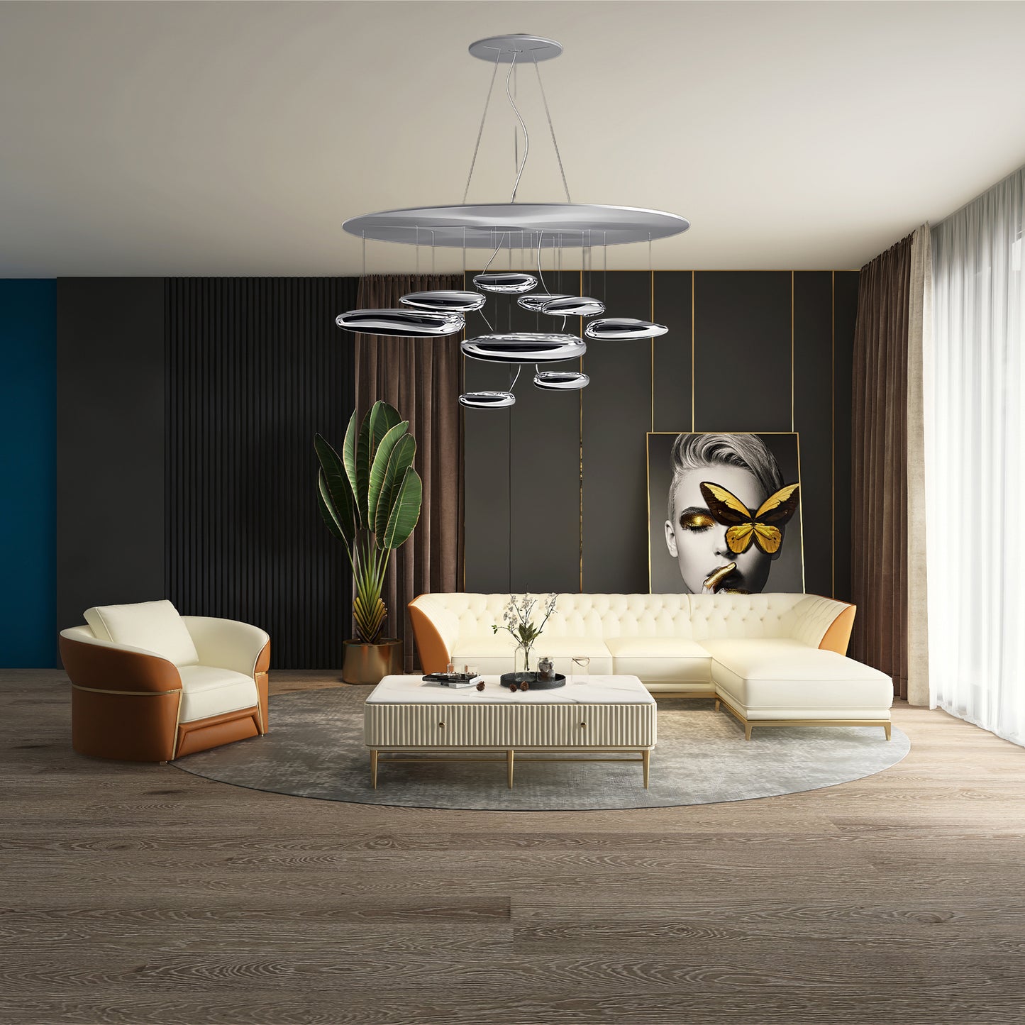 Mercury Modern Metal Chandelier