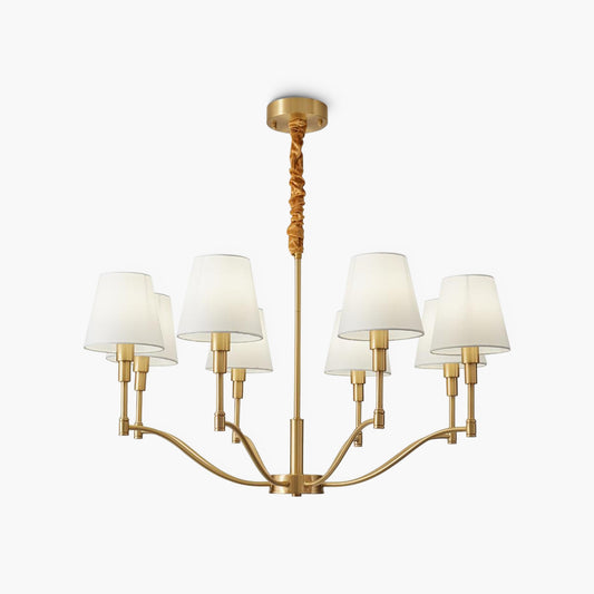 Meridian Mid Century Mid-century Brass Chandelier