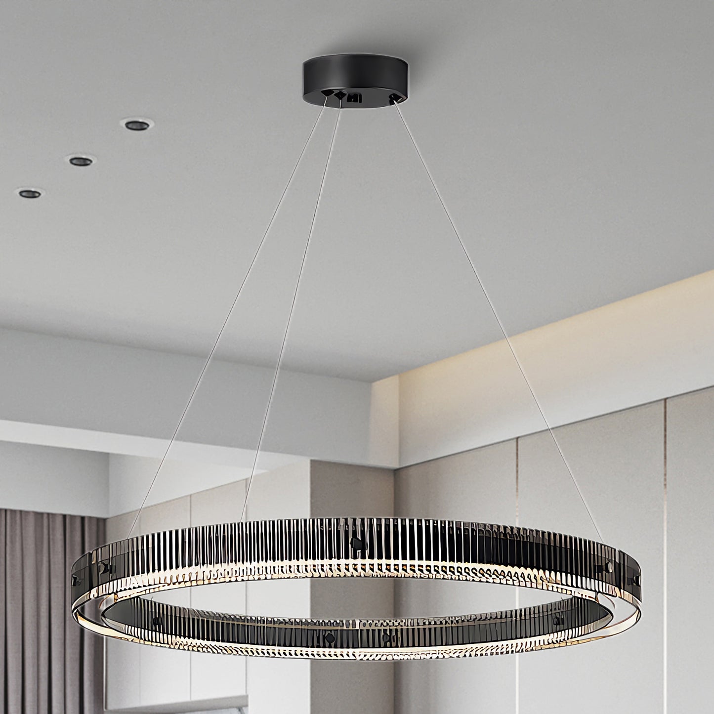 Merope Minimalist Crystal Chandelier