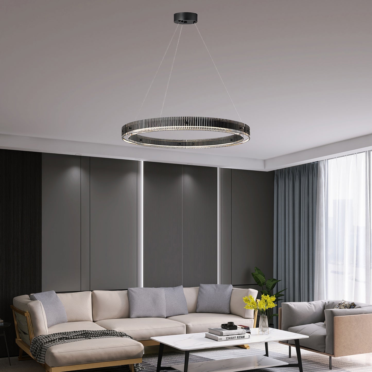 Merope Minimalist Crystal Chandelier