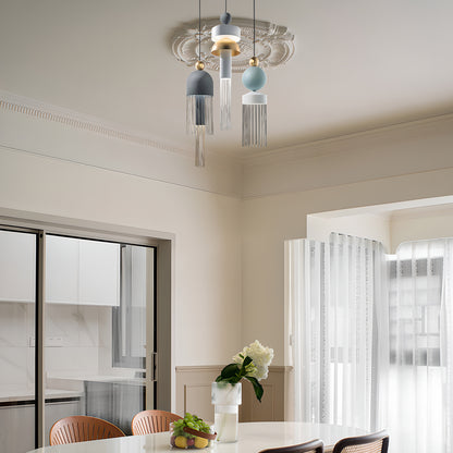 Metal Eclectic Crystal Pendant Light