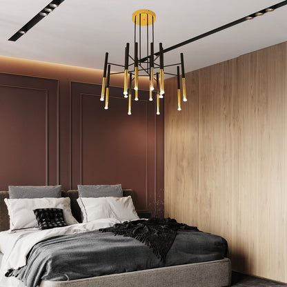 Tubular Modern Metal Chandelier