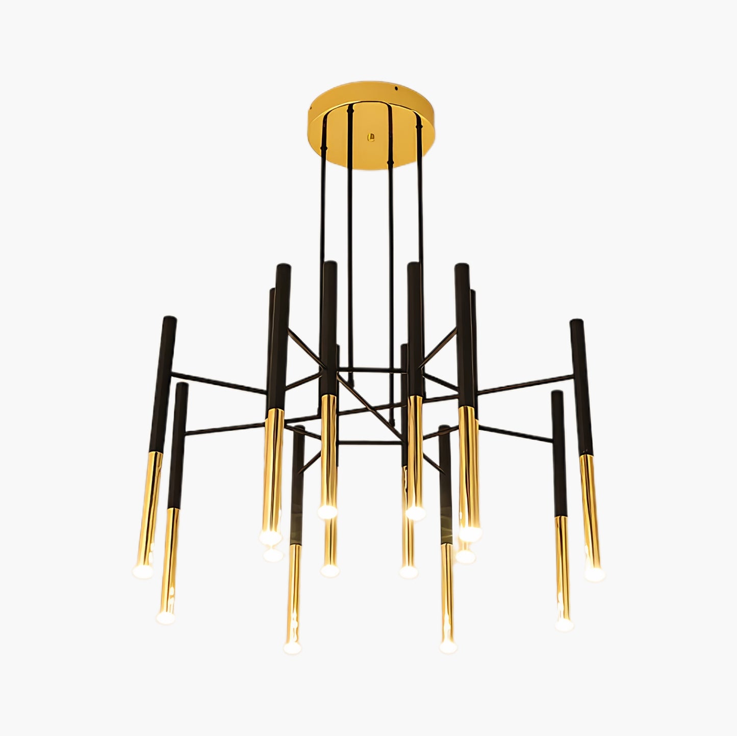 Tubular Modern Metal Chandelier