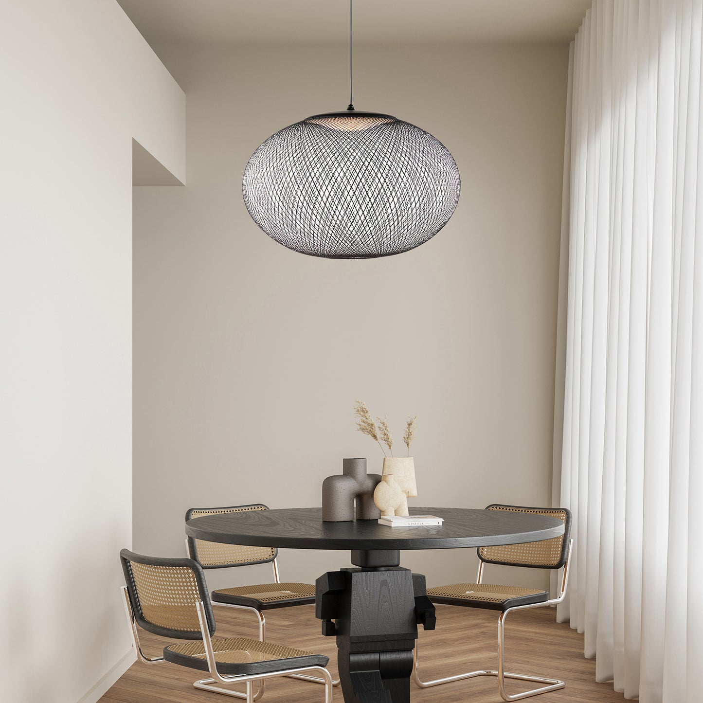 Metallic Meshwork Eclectic Crystal Pendant Lamp