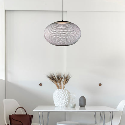 Metallic Meshwork Eclectic Crystal Pendant Lamp