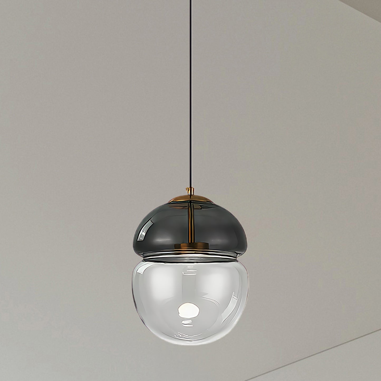 Metro Dome Mid-century Crystal Pendant Light