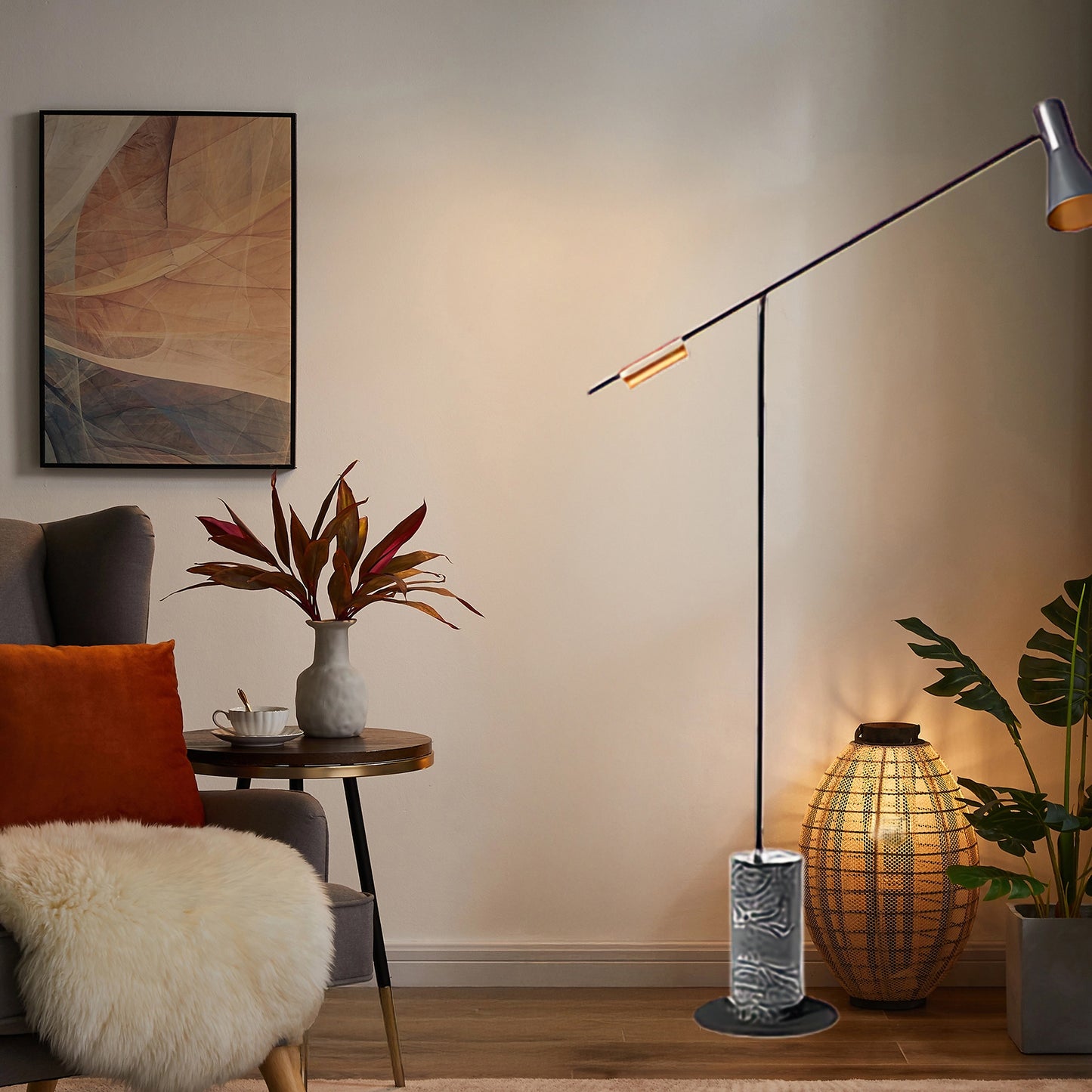 Metro Scandinavian Metal Floor Lamp