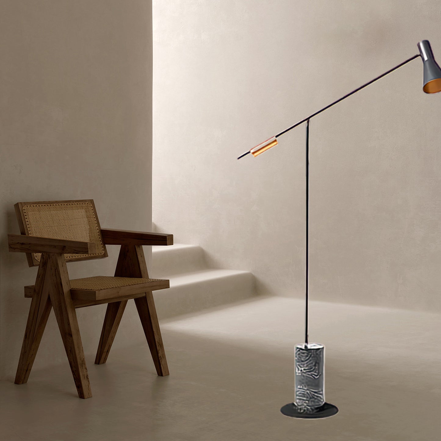 Metro Scandinavian Metal Floor Lamp