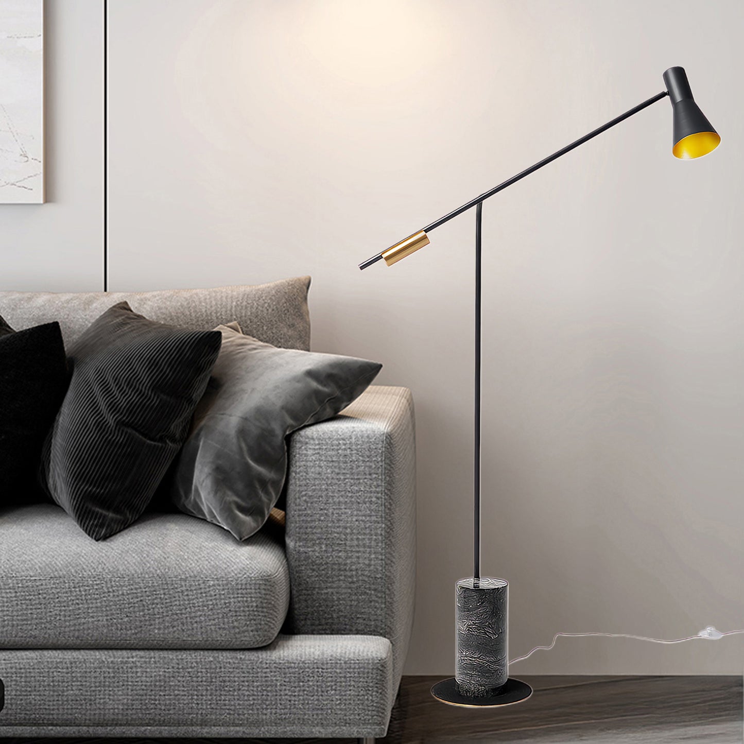 Metro Scandinavian Metal Floor Lamp