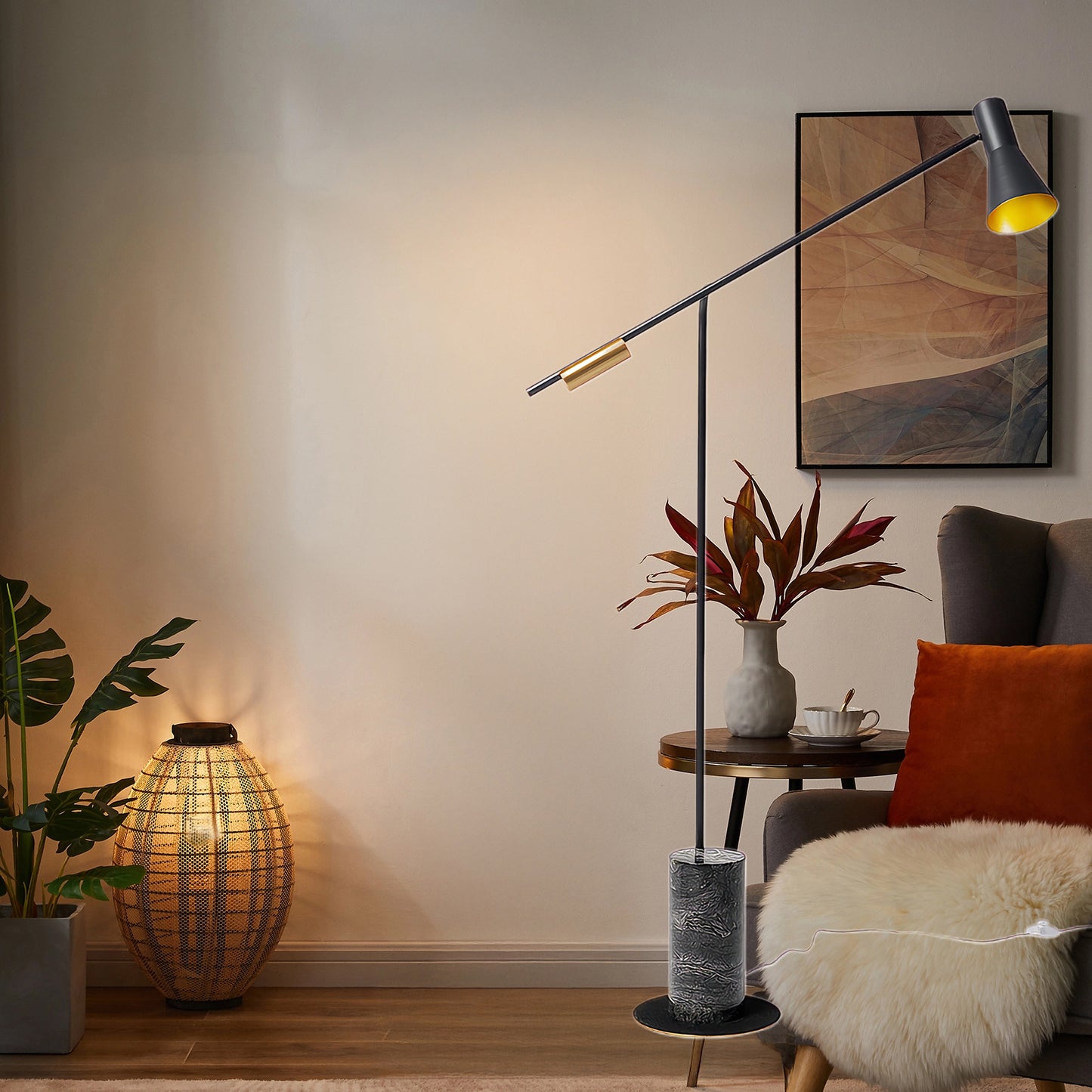 Metro Scandinavian Metal Floor Lamp