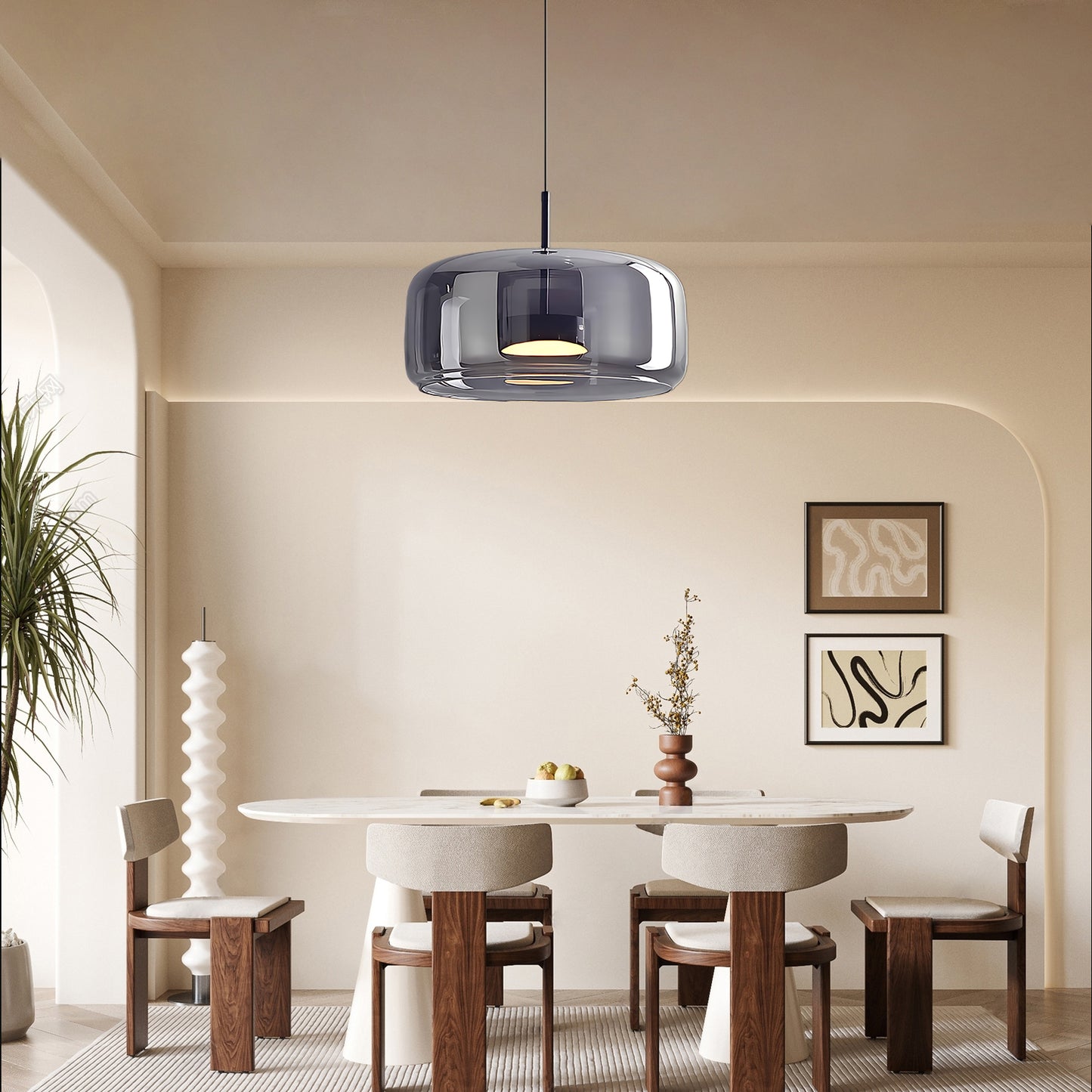 Metro Sphere Modern Crystal Pendant Lamp