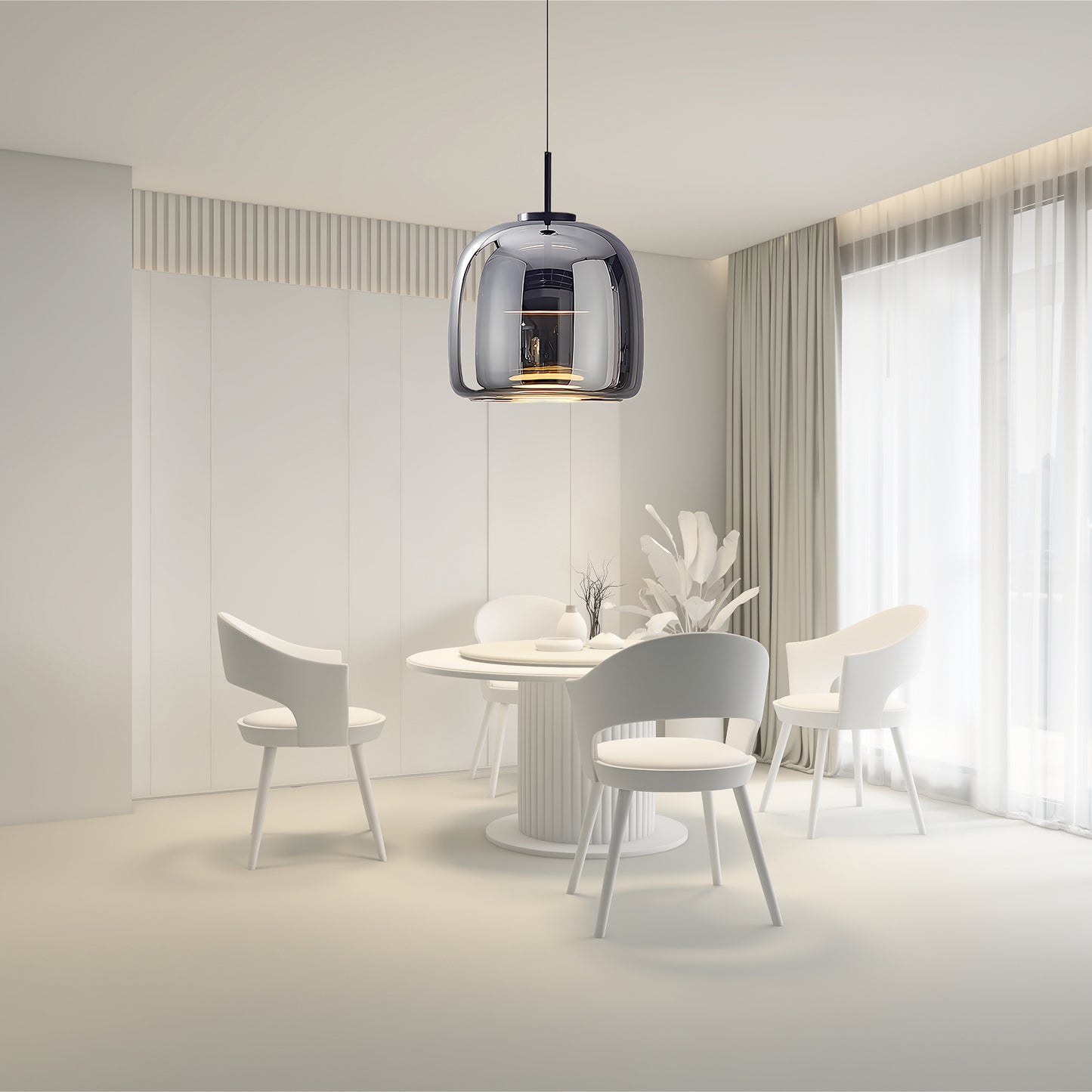 Metro Sphere Modern Crystal Pendant Lamp