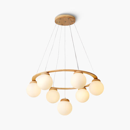 Miira Wood Modern Crystal Chandelier