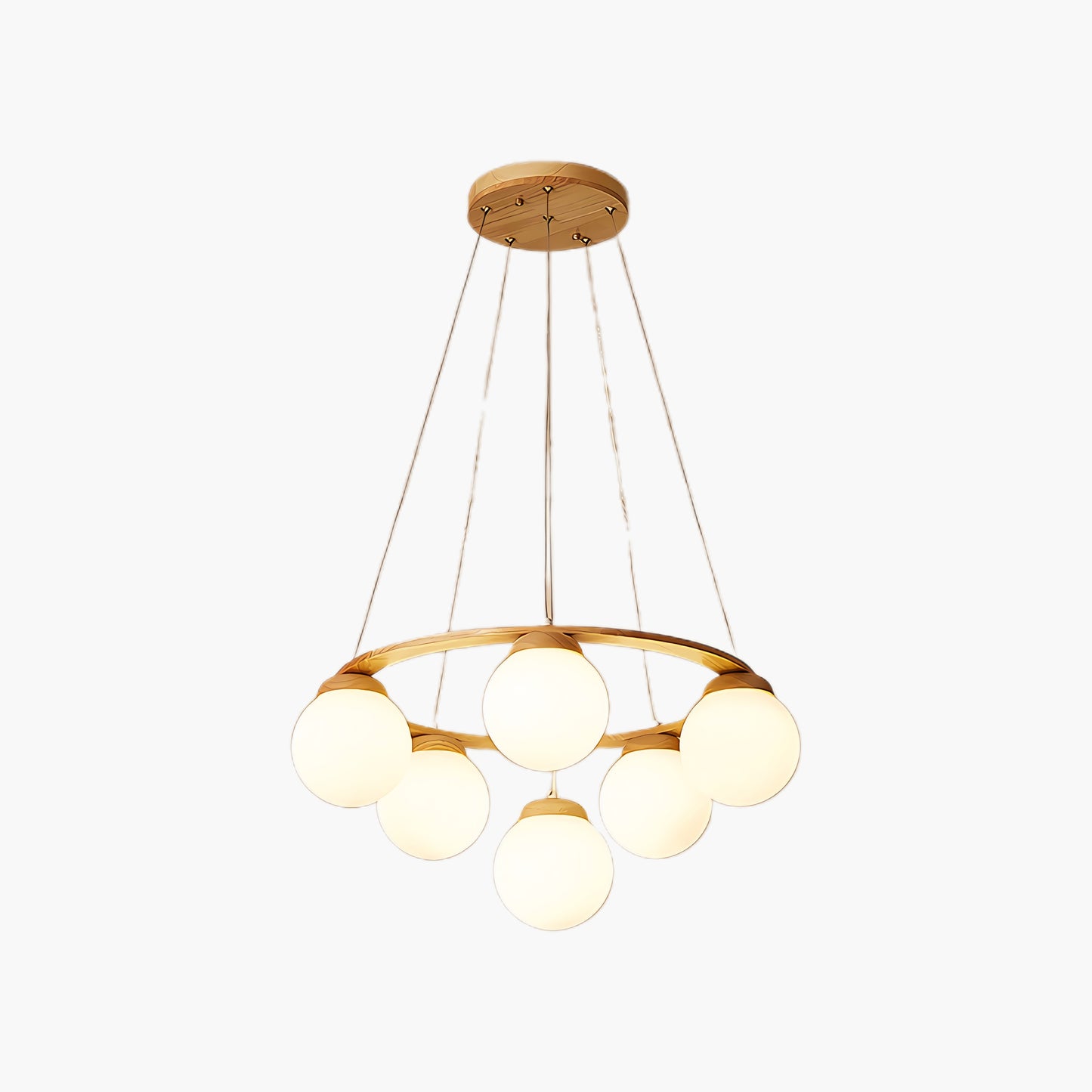 Miira Wood Modern Crystal Chandelier