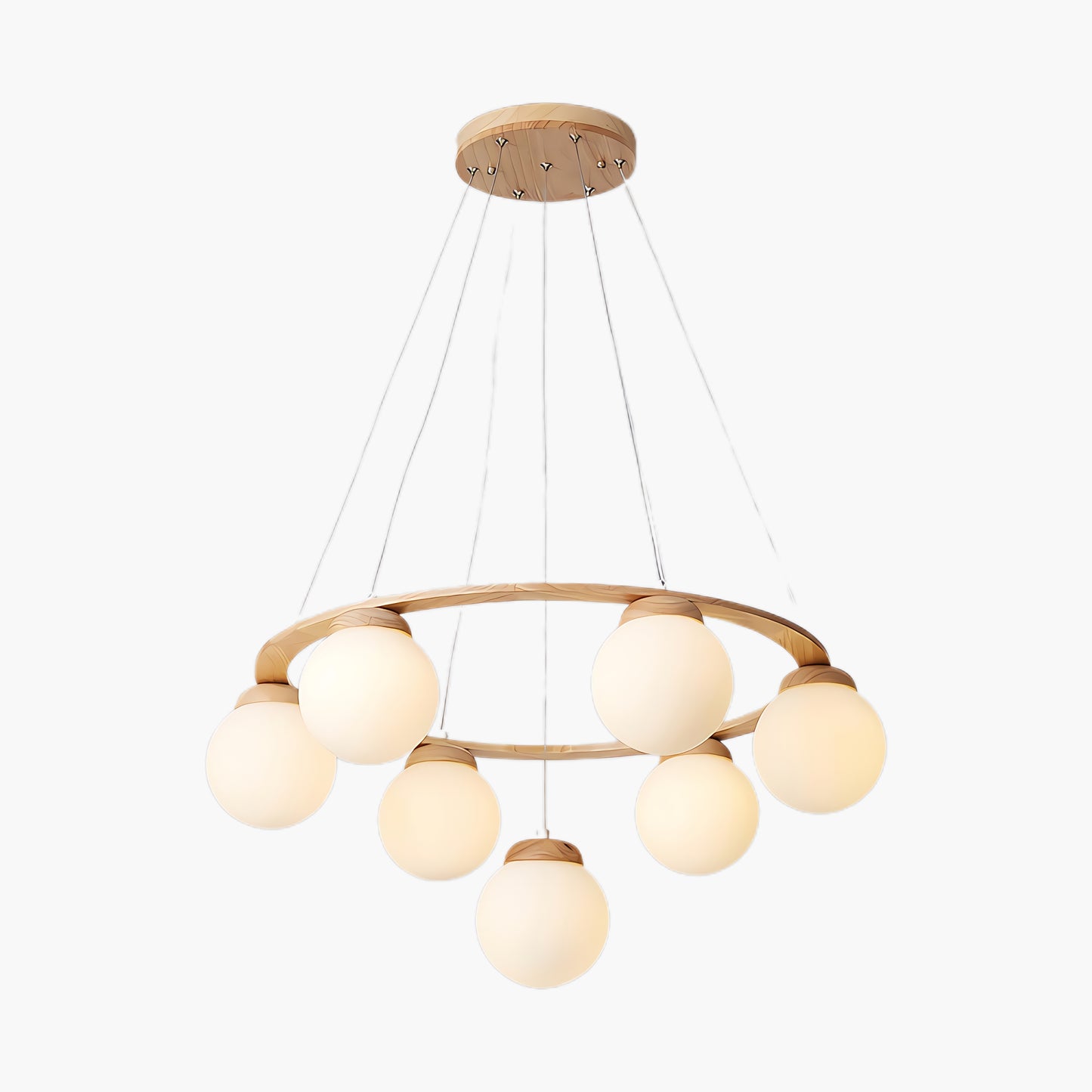 Miira Wood Modern Crystal Chandelier