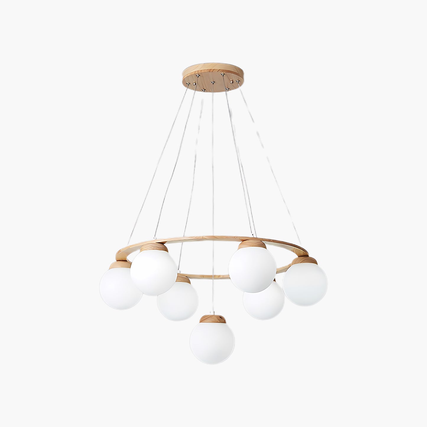 Miira Wood Modern Crystal Chandelier