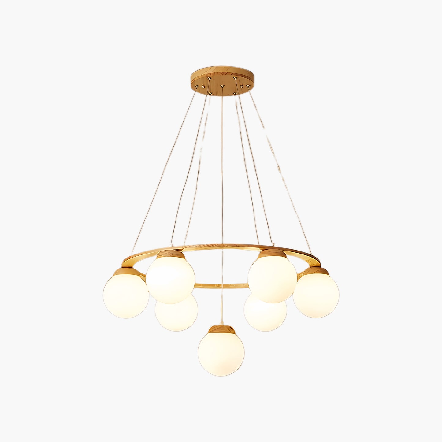 Miira Wood Modern Crystal Chandelier