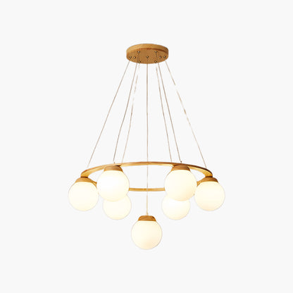 Miira Wood Modern Crystal Chandelier