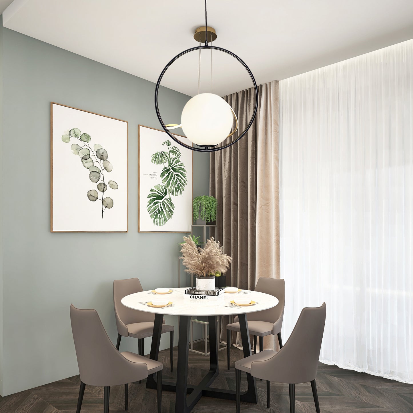 Mila Contemporary Crystal Pendant Lamp