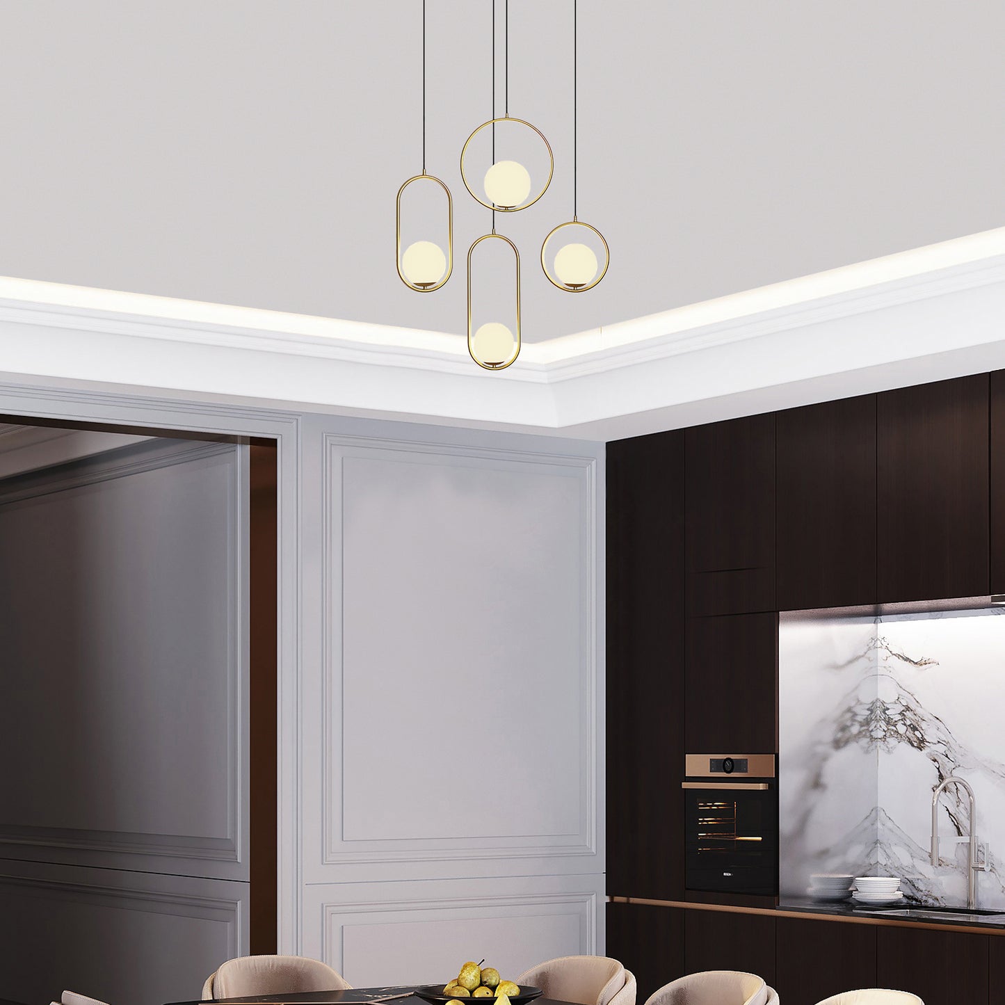 Mila Contemporary Crystal Pendant Lamp