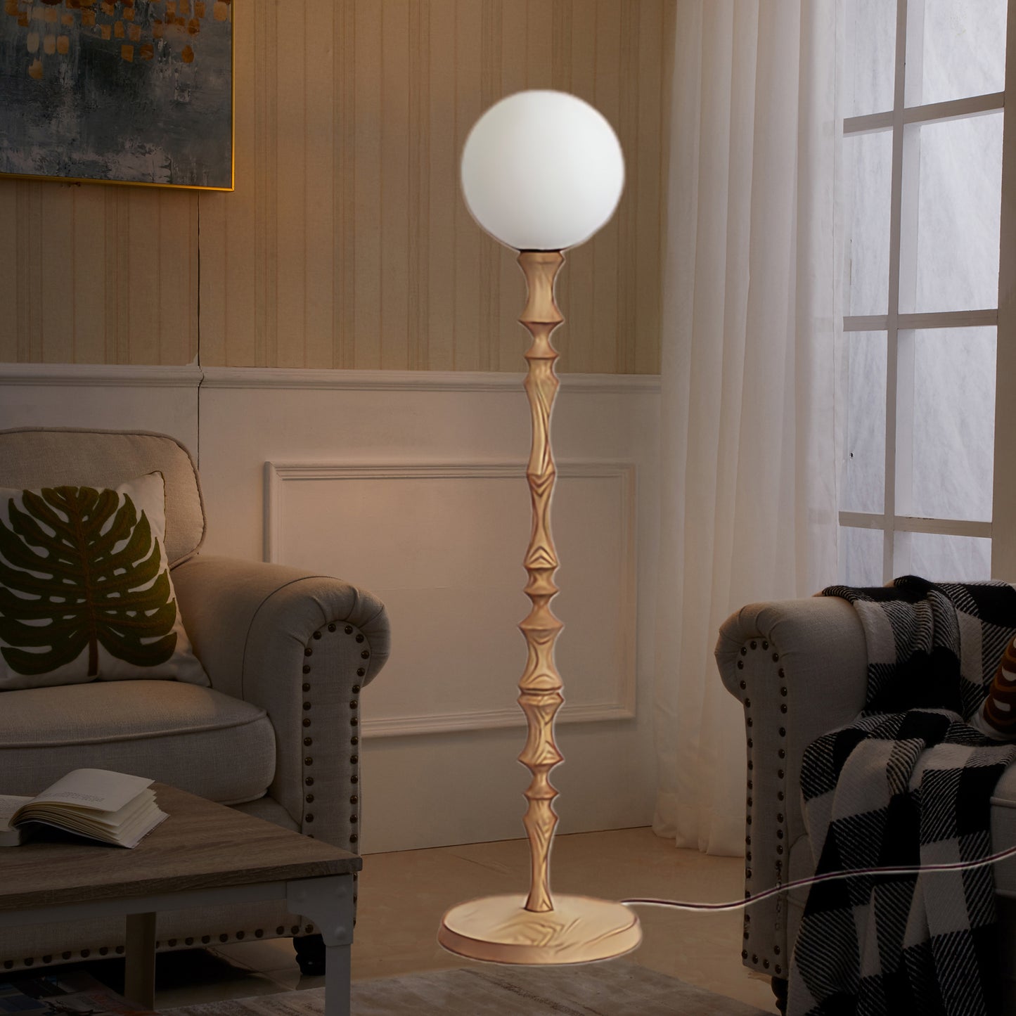 Milo Rustic Crystal Floor Lamp