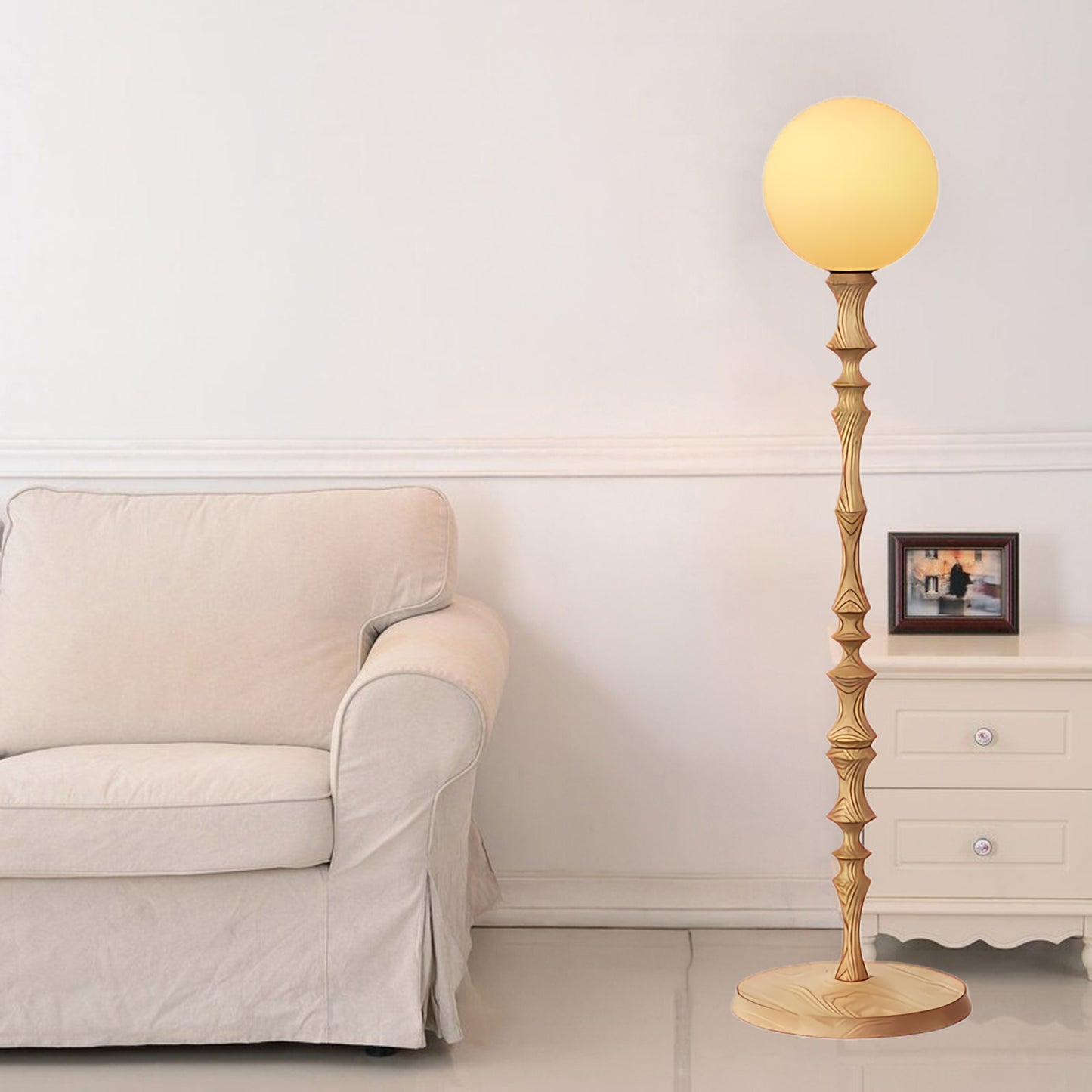 Milo Rustic Crystal Floor Lamp