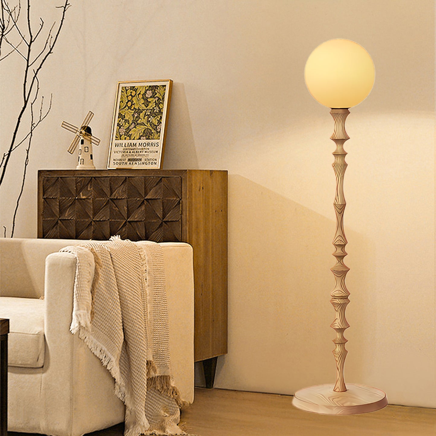 Milo Rustic Crystal Floor Lamp