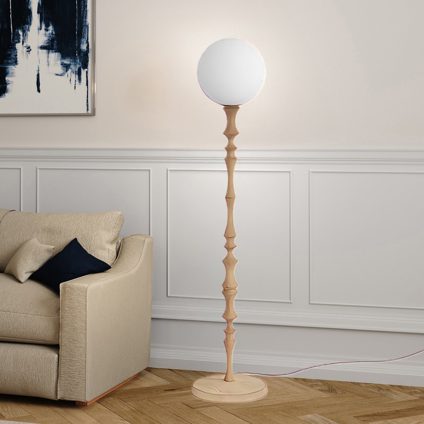 Milo Rustic Crystal Floor Lamp