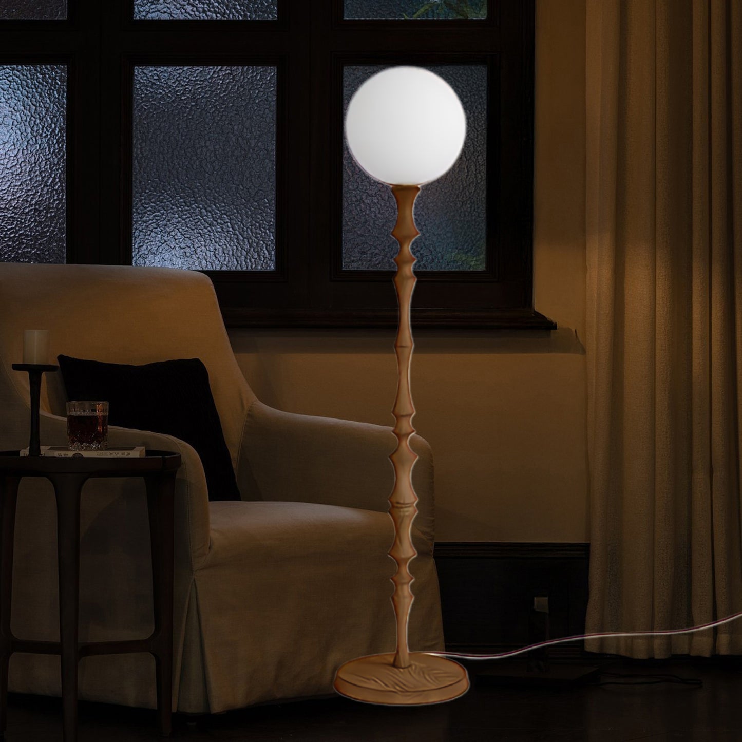 Milo Rustic Crystal Floor Lamp