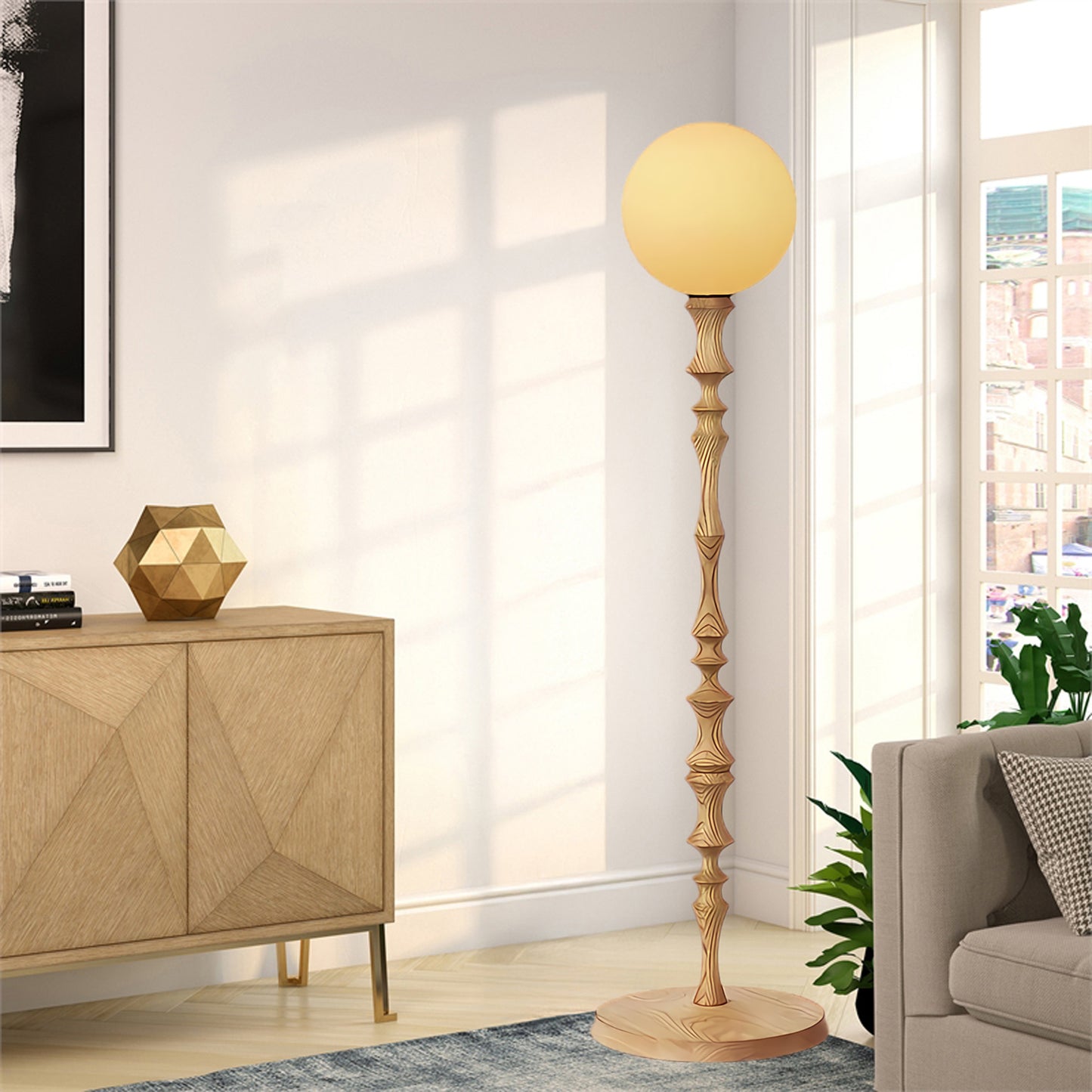 Milo Rustic Crystal Floor Lamp