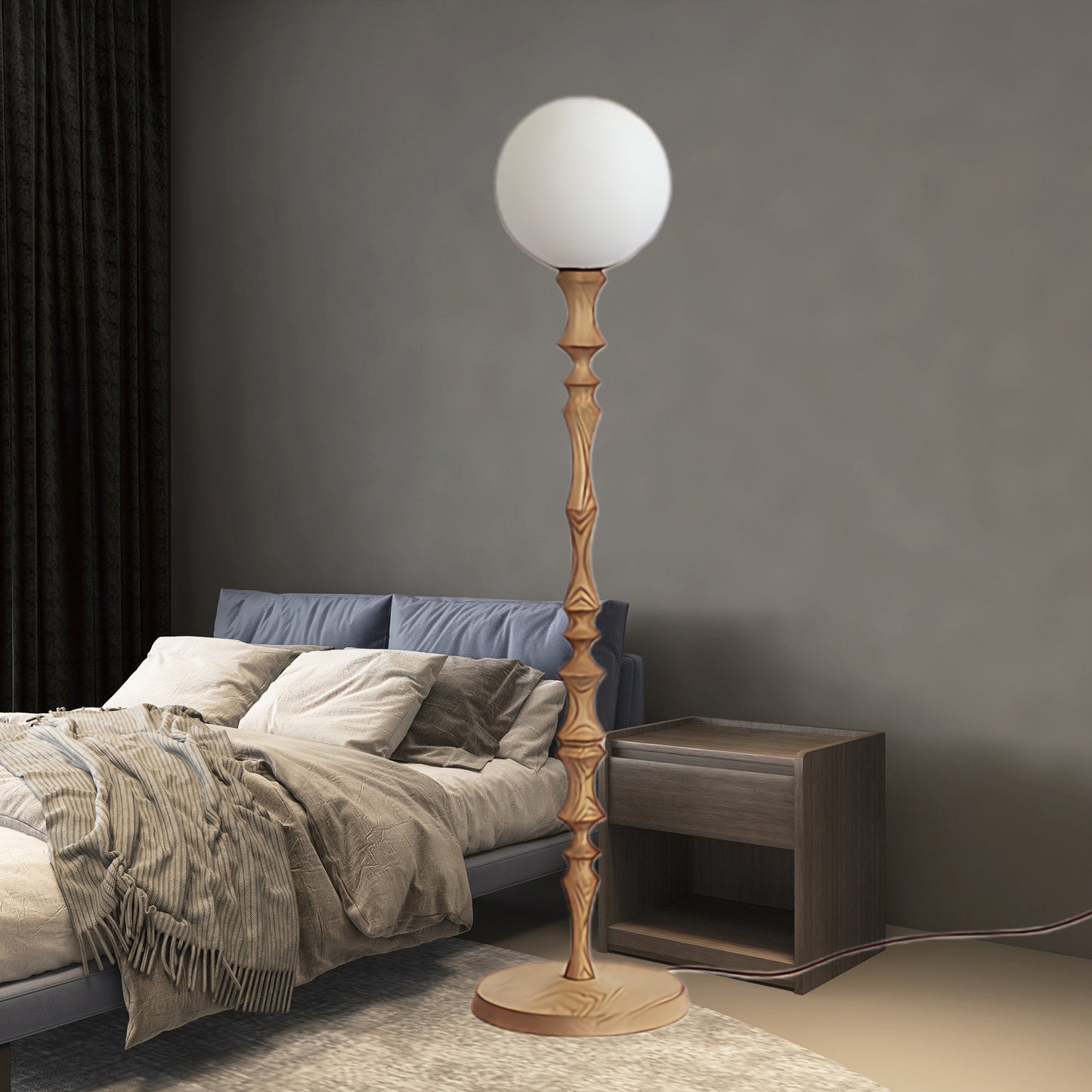 Milo Rustic Crystal Floor Lamp