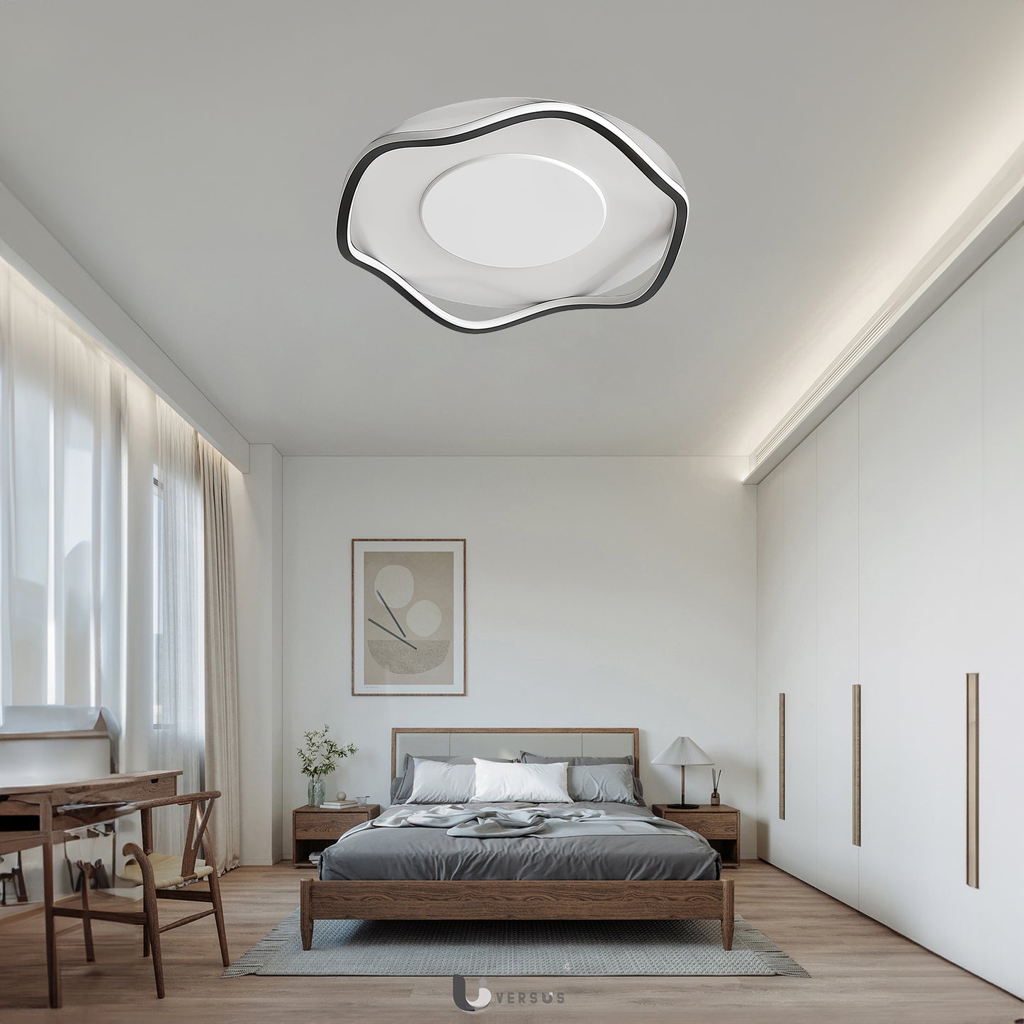 Minimalist Cloud Shape Modern Metal Ceiling Lamp