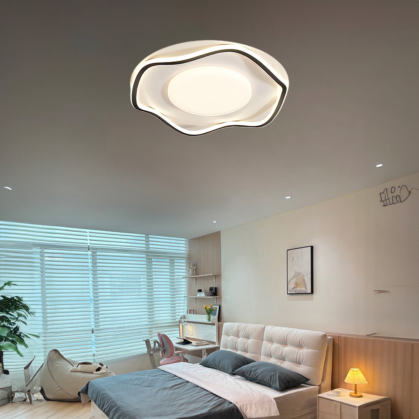 Minimalist Cloud Shape Modern Metal Ceiling Lamp