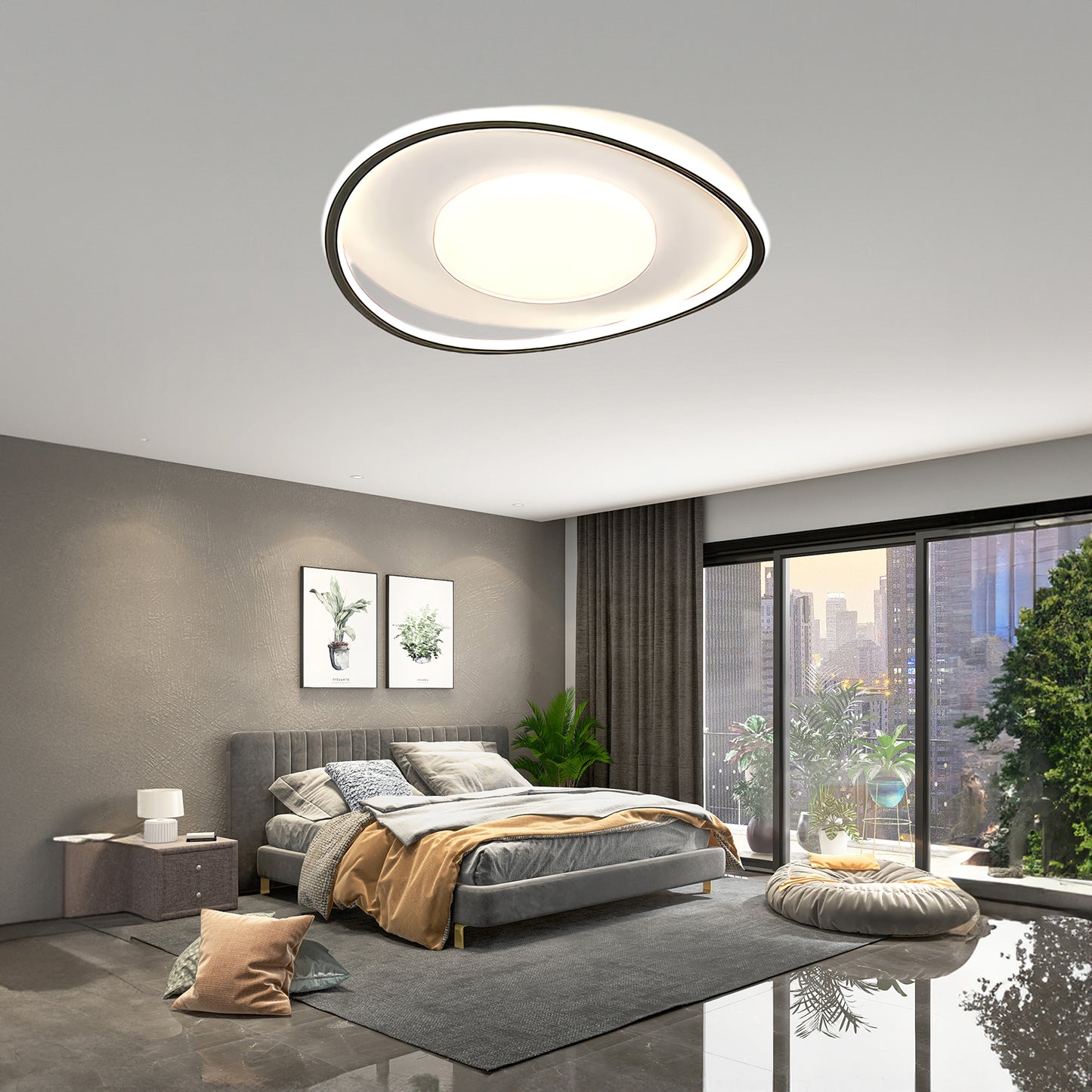 Geometry LED Minimalist Metal Ceiling Light